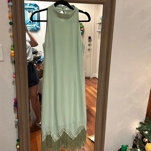 Dresses | Style London Seafoam Halter Neck Flapper Dress | Poshmark